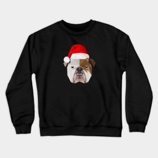 Christmas BullDog Santa Hat Bull Dog Shirt Crewneck Sweatshirt